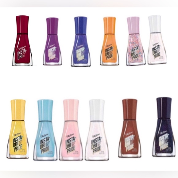 3pack Sally Hansen Insta Dri x GLAAD PRIDE Nail Polish assorted colors new - Picture 1 of 13